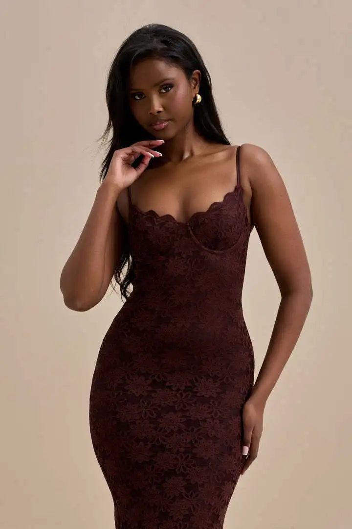 Spaghetti Strap Backless Maxi Dress