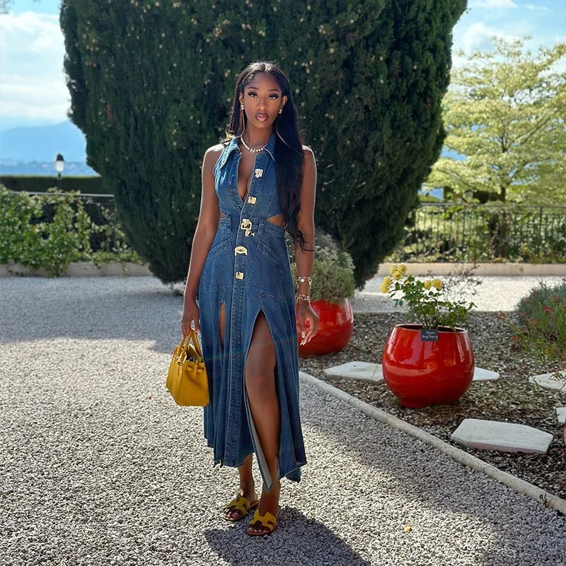 Denim Maxi Dress