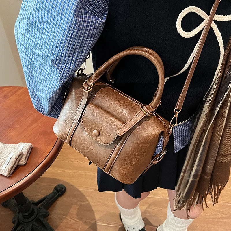 Pillow Design Small Faux Leather Crossbody Bag