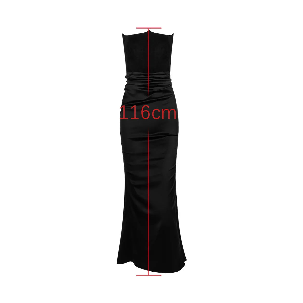 Strapless Velvet Solid Midi Dress