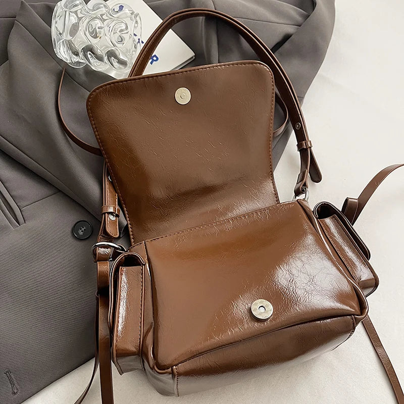 Faux Leather Trend Y2K Bow Tie Handbags