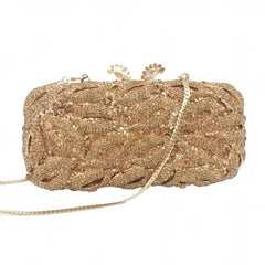 Multi Pink Lips Crystal  Clutch Purse