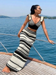 Striped Knit Two-Piece Set