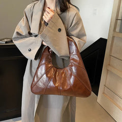 Big Splicing Faux Leather Crossbody Bags for Women