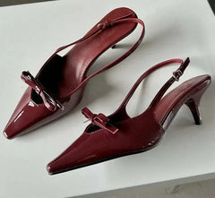 Pointed Toe Sling backs Buckle Strap Pumps