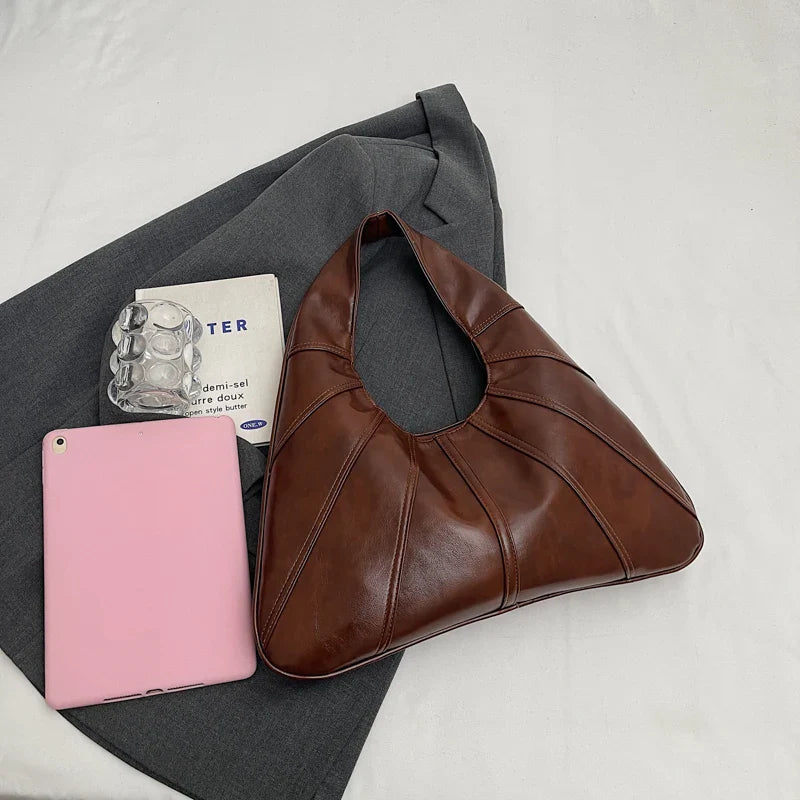 Big Splicing Faux Leather Crossbody Bags for Women