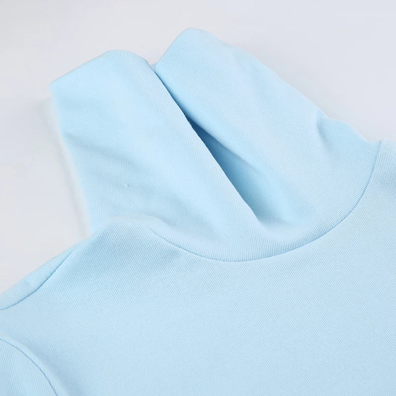 Basic Turtleneck Bow Patched Top