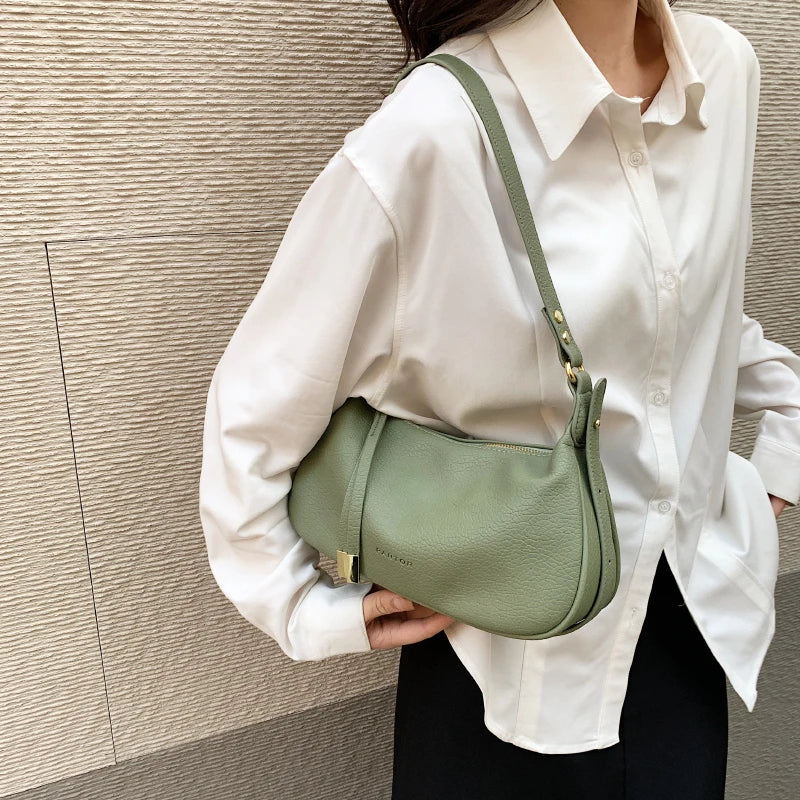 Faux Leather Phone Pocket Saddle Bag