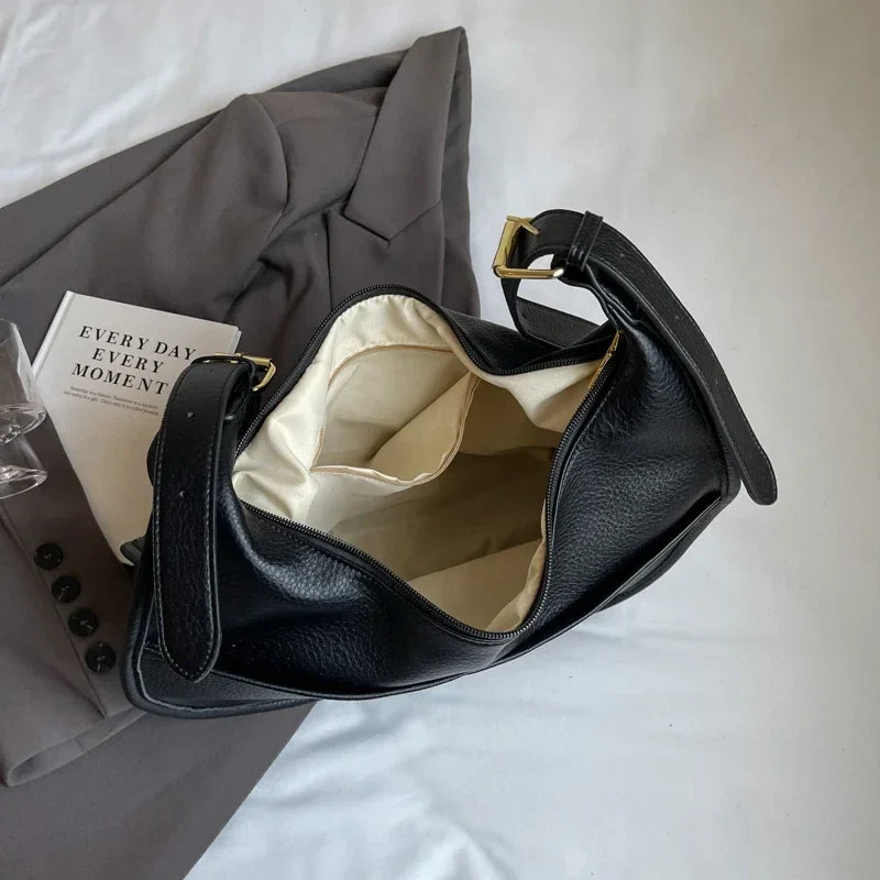 Soft Solid Retro Design Shoulder Bags