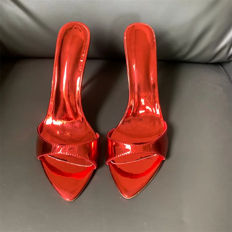 Dazzling Color Peep Toe Ladies Stiletto Sandals