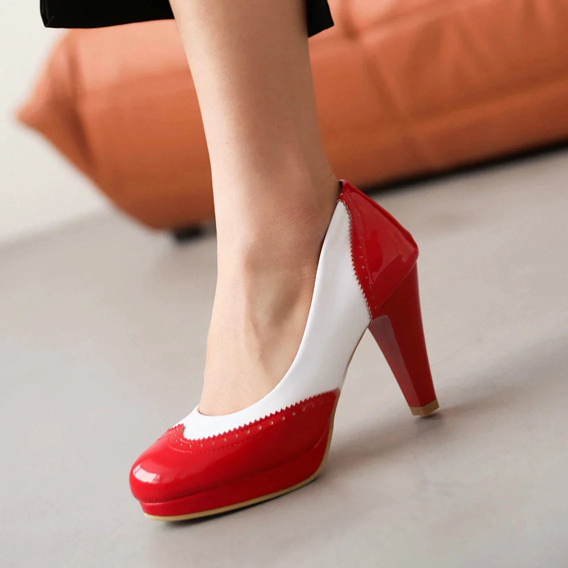 Pumps Thick Heel Round Toe Shoes