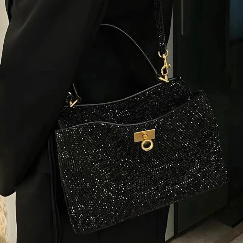 Diamond Mini Metal Lock Handbags
