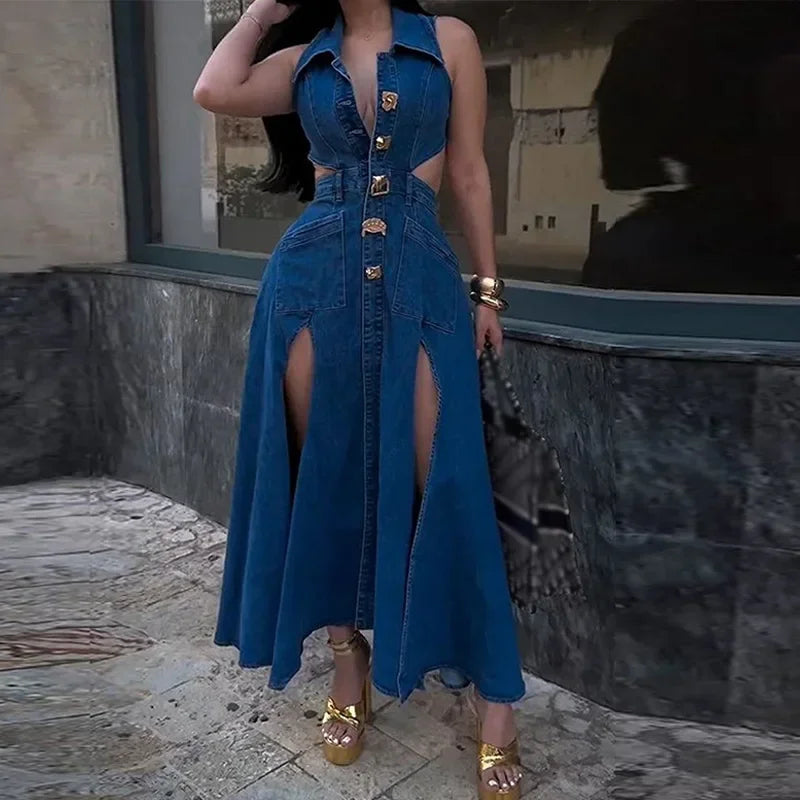 Denim Maxi Dress