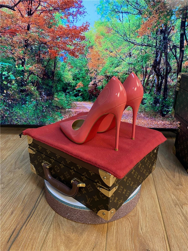 Multi Color Pointed Thin High Heel Shoes