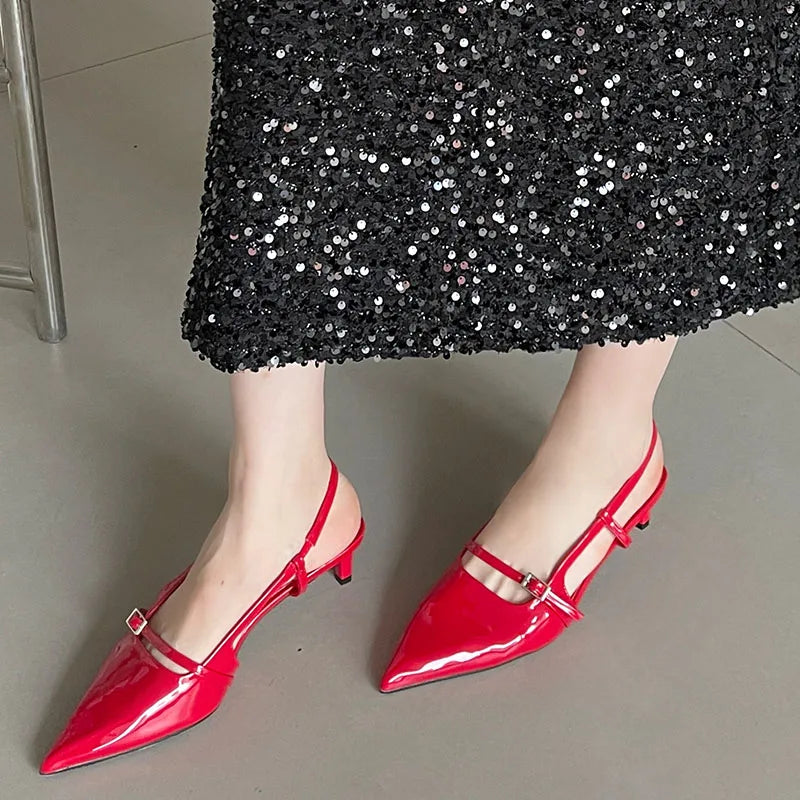 Pointed Toe Thin Heels Pump Shoes