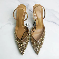 Sequin Beads Mesh Stilettos For Women