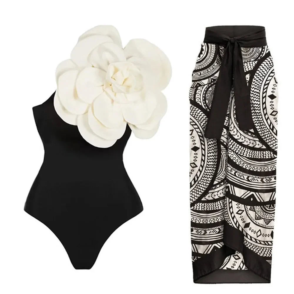 Printed Flower Push-Up  Bikini Set