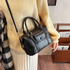 Pillow Design Small Faux Leather Crossbody Bag