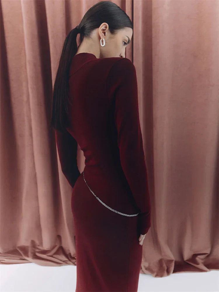 Turtleneck Maxi Dress