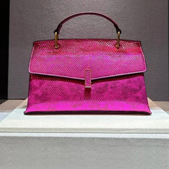 Snakeskin Leather Handbag