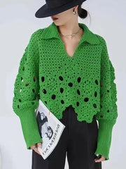 Crochet Long Sleeve Top