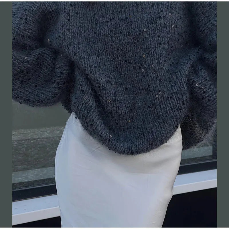 Sequin Mohair Sweater