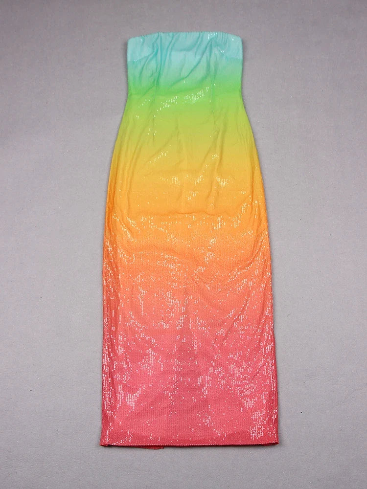 Sequin Ombre Midi Dress