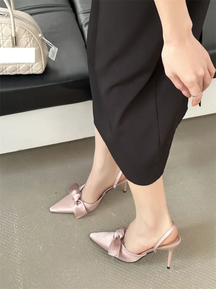 Butterfly-knot Thin High Heels Women Pumps