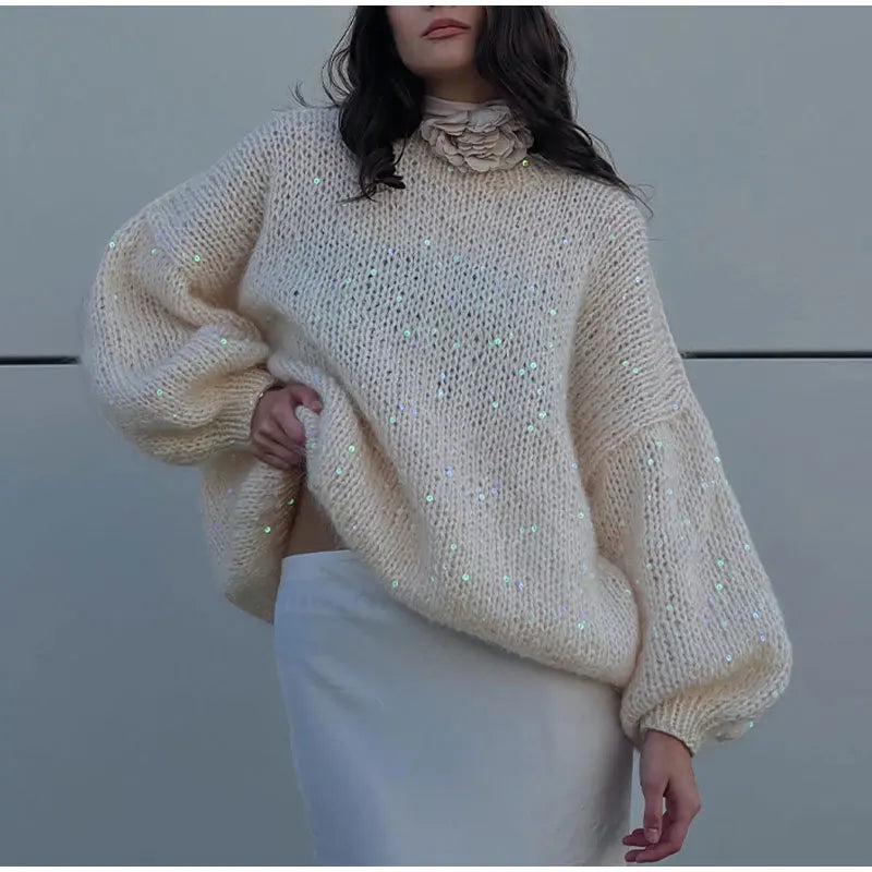 Sequin Mohair Sweater