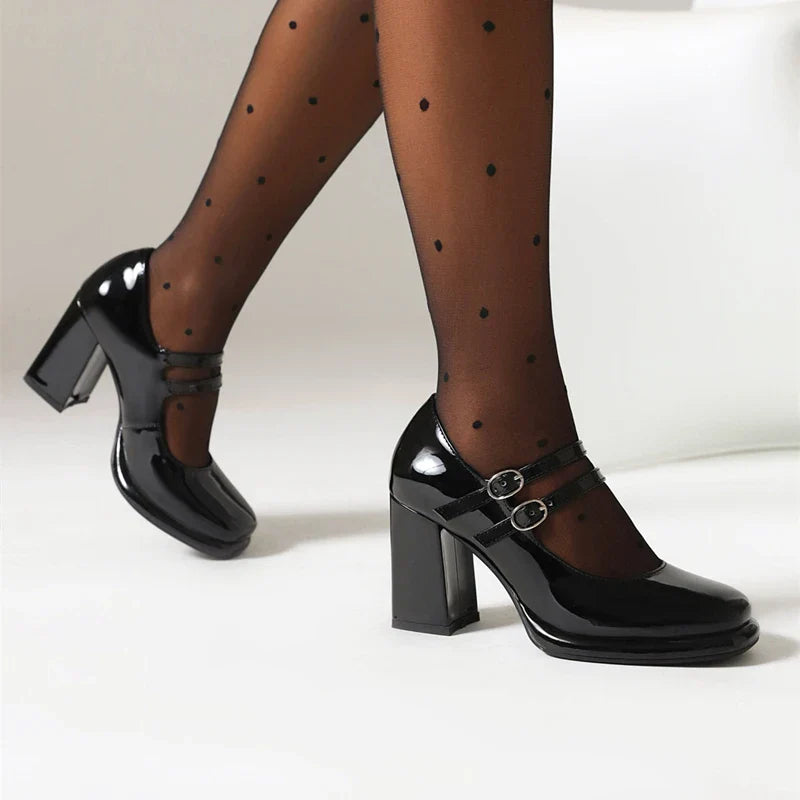 Straps Mary Janes High Heels Platform Shoes