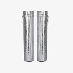 Silver High Heel Knee High Lock Pant Boots