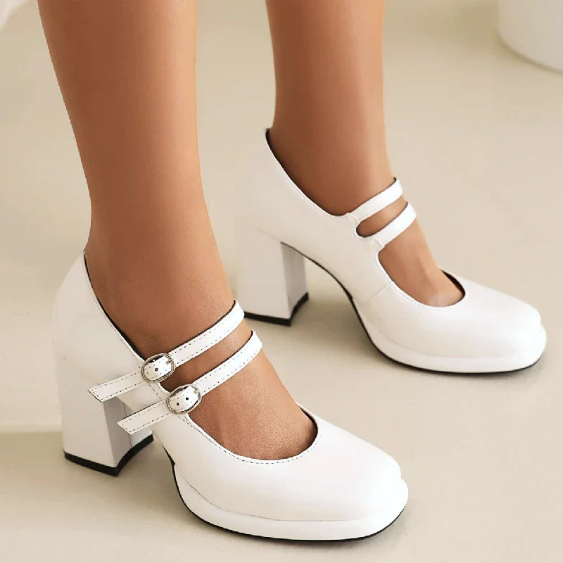 Straps Mary Janes High Heels Platform Shoes