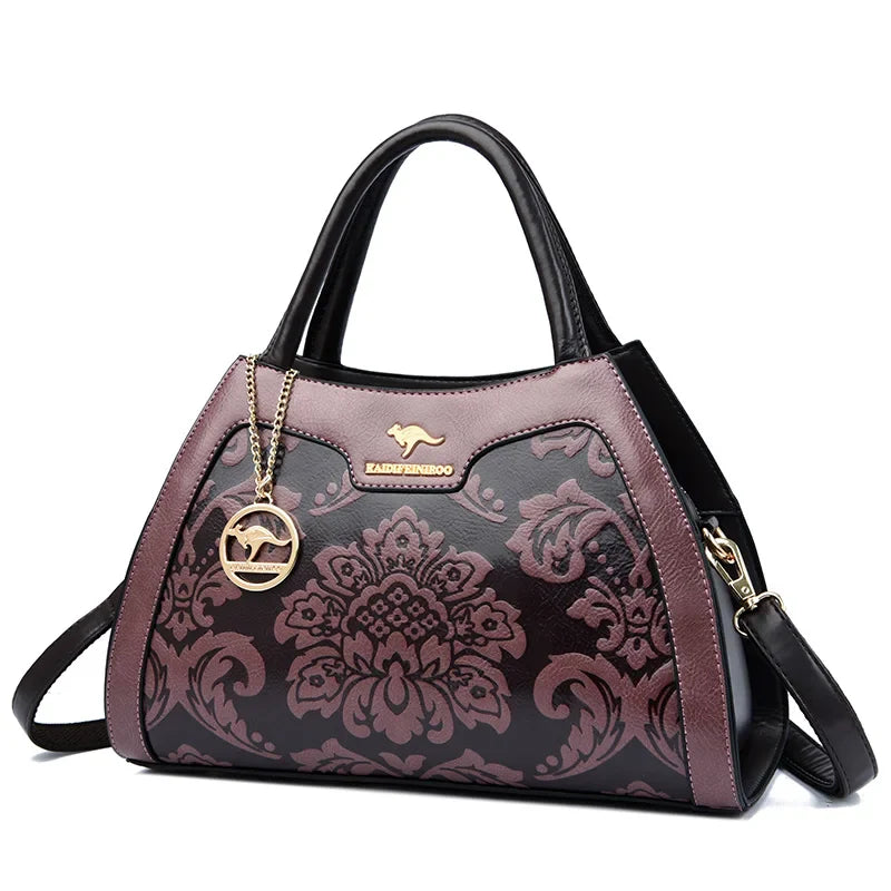 Zipper Pocket Crossbody Women Leather Shoulder Bags