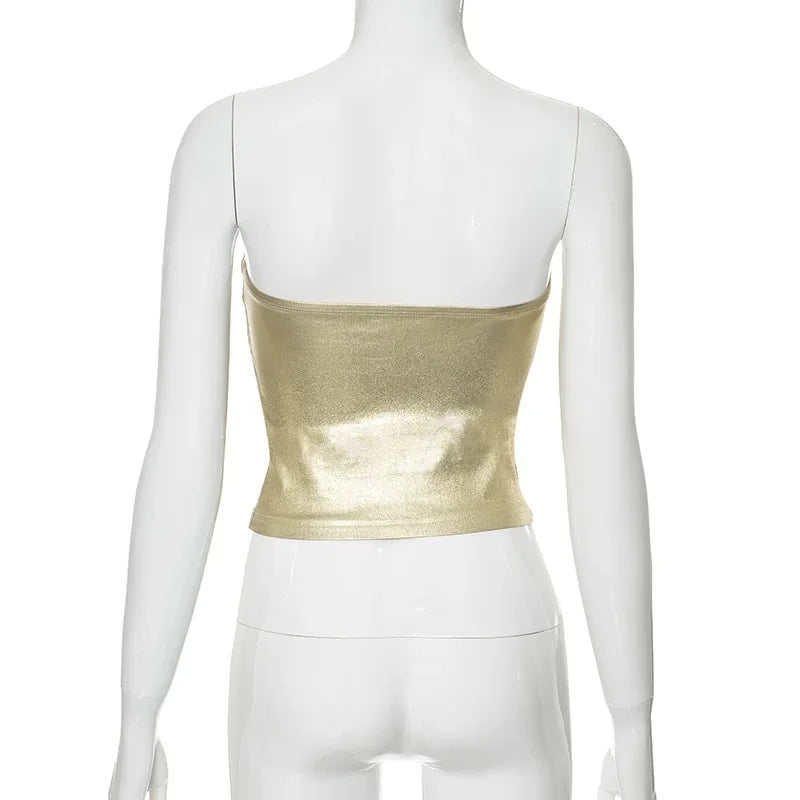 Women Sleeveless Bustier Tube Top