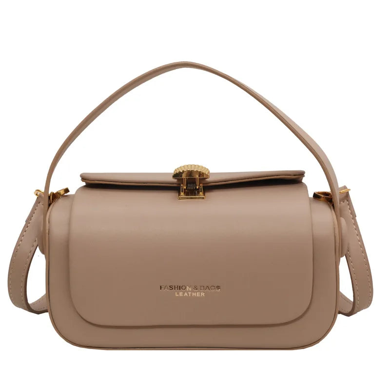 Vintage Leather Crossbody Square Bag