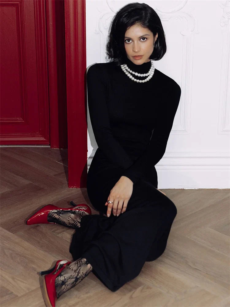 Turtleneck Maxi Dress