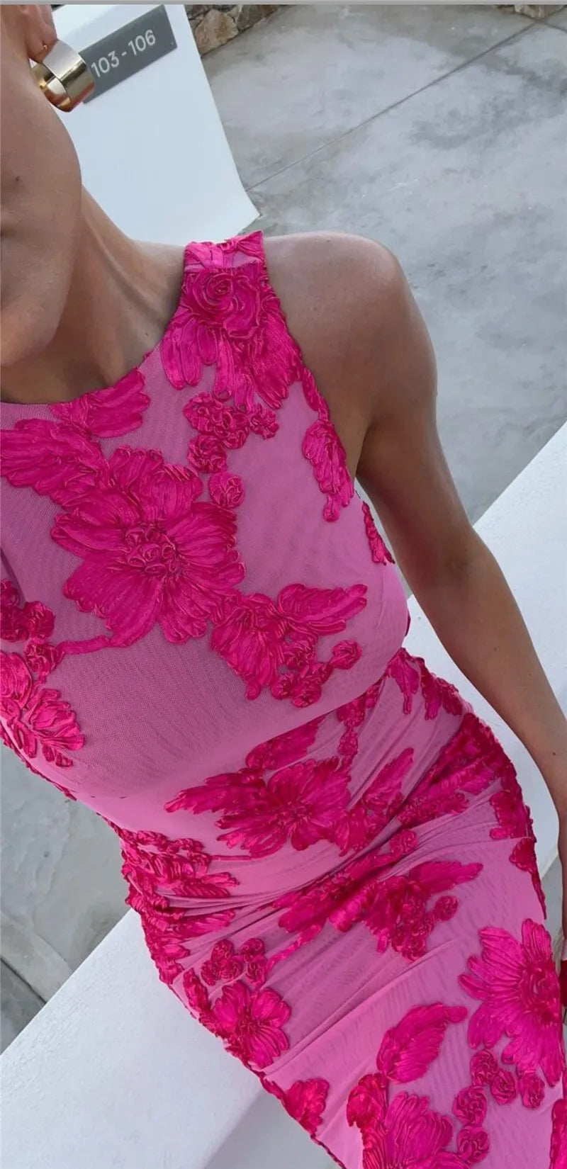 Floral Embroidered Maxi Dress