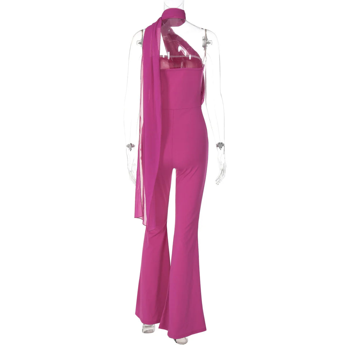Draped Tube Solid Jumpsuit
