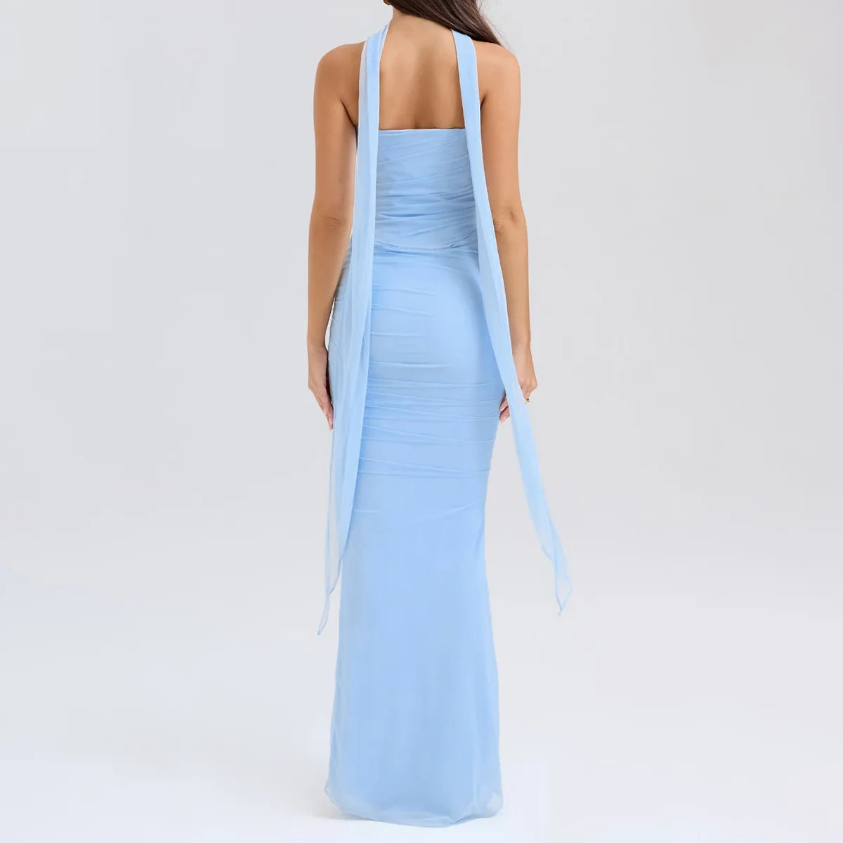 Mesh Corset And Midi Skirt Two Piece Set