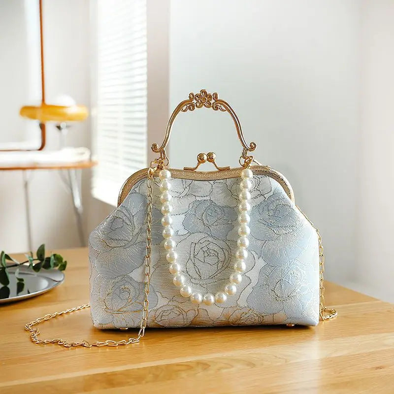 Crossbody Vintage Lace Wedding Clutch Bag