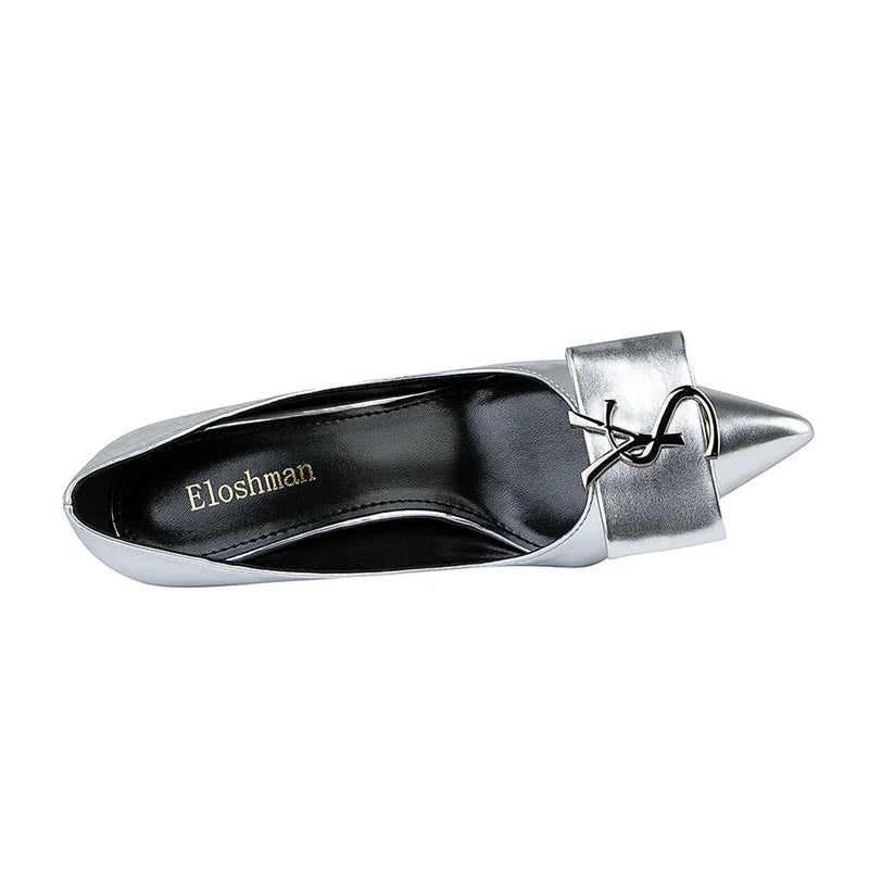 Pumps 7cm High Heels Metallic Event Shoes