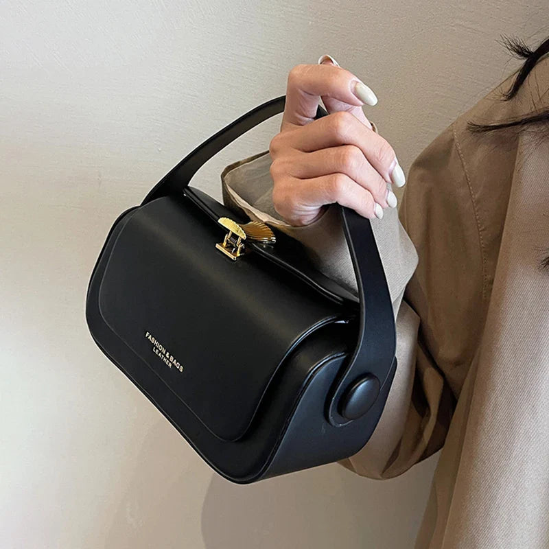 Vintage Leather Crossbody Square Bag