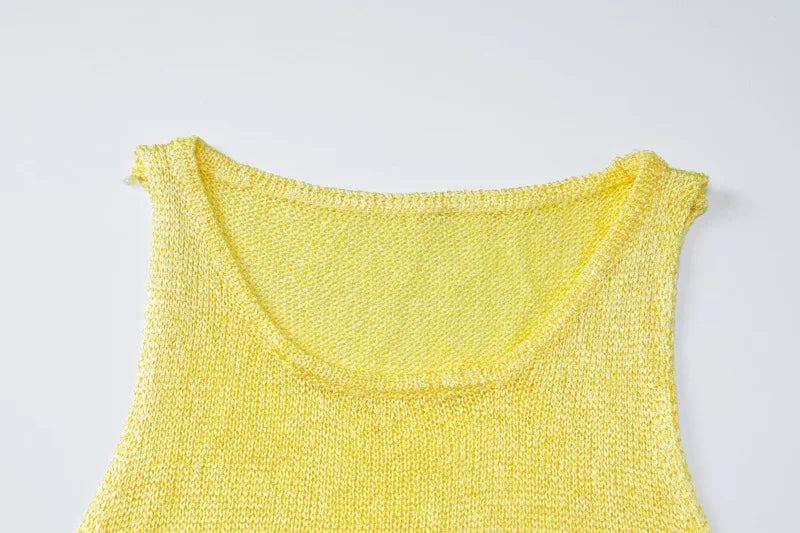 Solid Knit Top And Mini Skirt 2 Pcs Suit