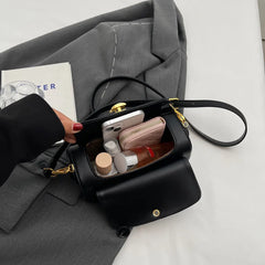 Vintage Leather Crossbody Square Bag
