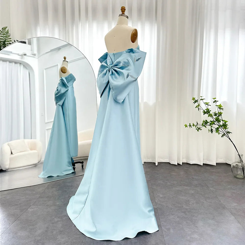 Sage Green Evening Dress with Beaded Cape