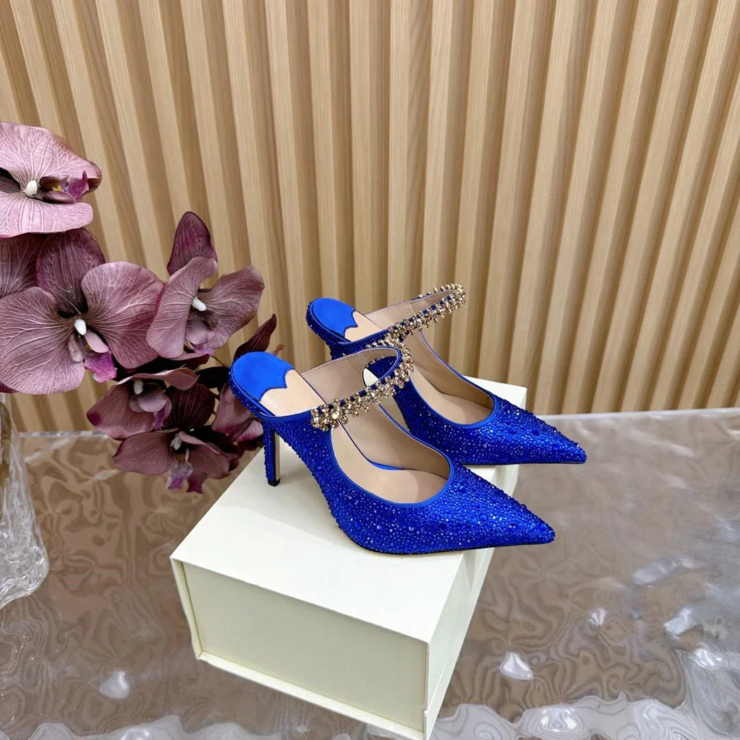 Silk Crystals Super High Heeled Shoes