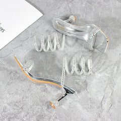 Snake Pattern Thin High Heeled Sandals