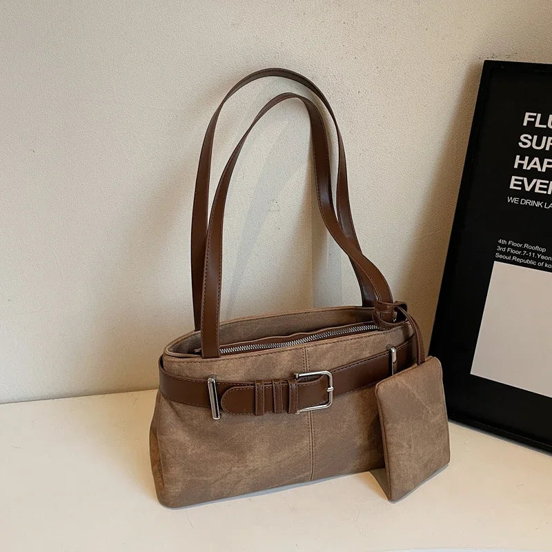 Small Faux Leather Underarm Bag