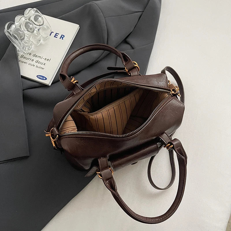 Pillow Design Small Faux Leather Crossbody Bag