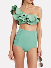 Asymmetrical Ruffled Bikini